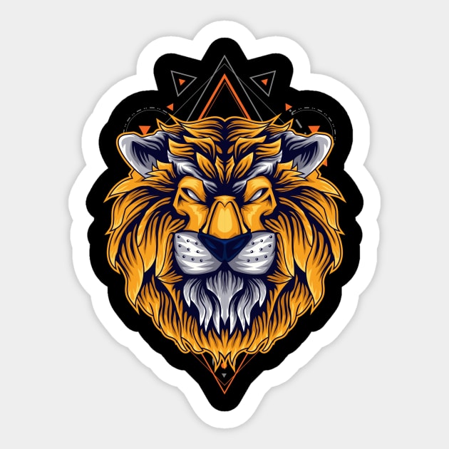 lion head design Sticker by SHINIGAMII